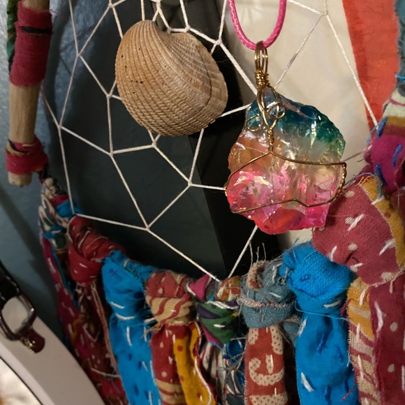 🌈 🌈 Watermelon tourmaline Semi-precious gem necklace - Picture 6 of 6